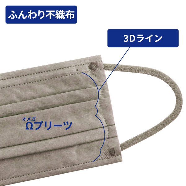 在庫少　20箱セット　新品未使用　J-95 マスク　普通サイズ　ライトグレー 至福のマスク ライトグレー 50枚 ふつうサイズ – 贅沢マスク公式